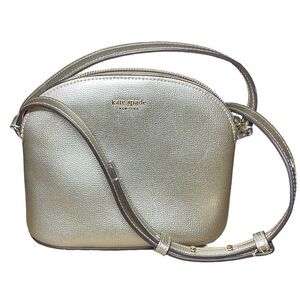 Kate Spade Leather Crossbody Bag in Gold